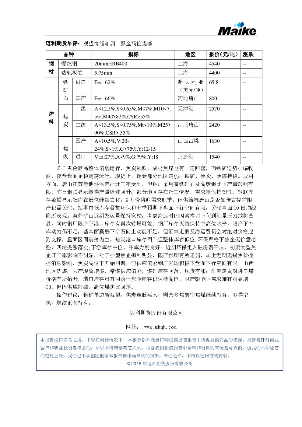 报告封面