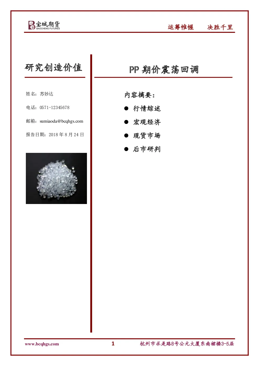 报告封面