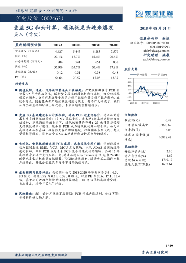 受益5G和云计算，通讯板龙头迎来爆发