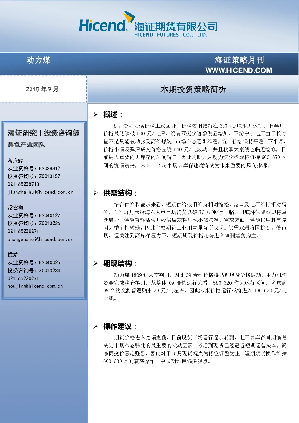 报告封面