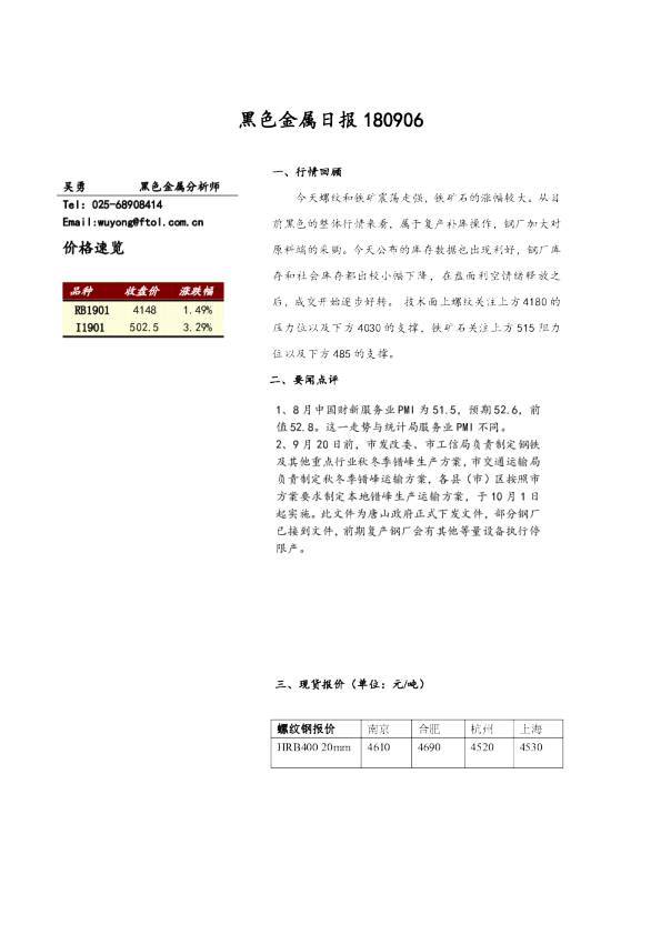黑色金属日报