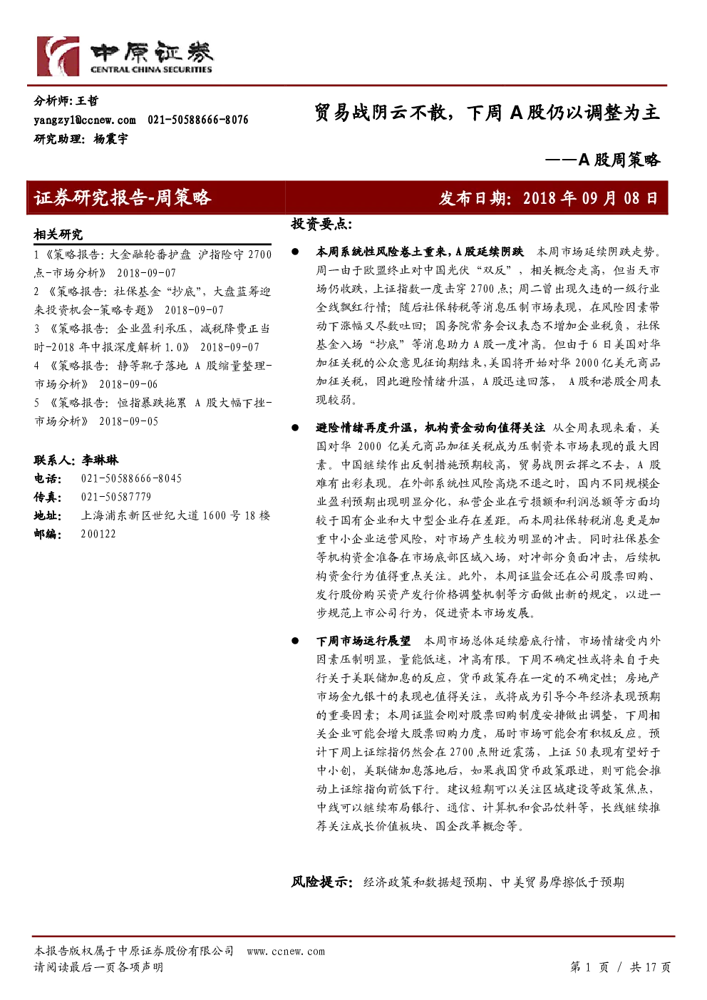 报告封面