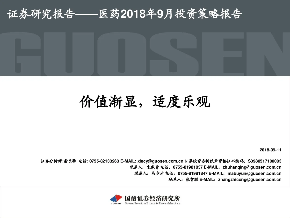 报告封面