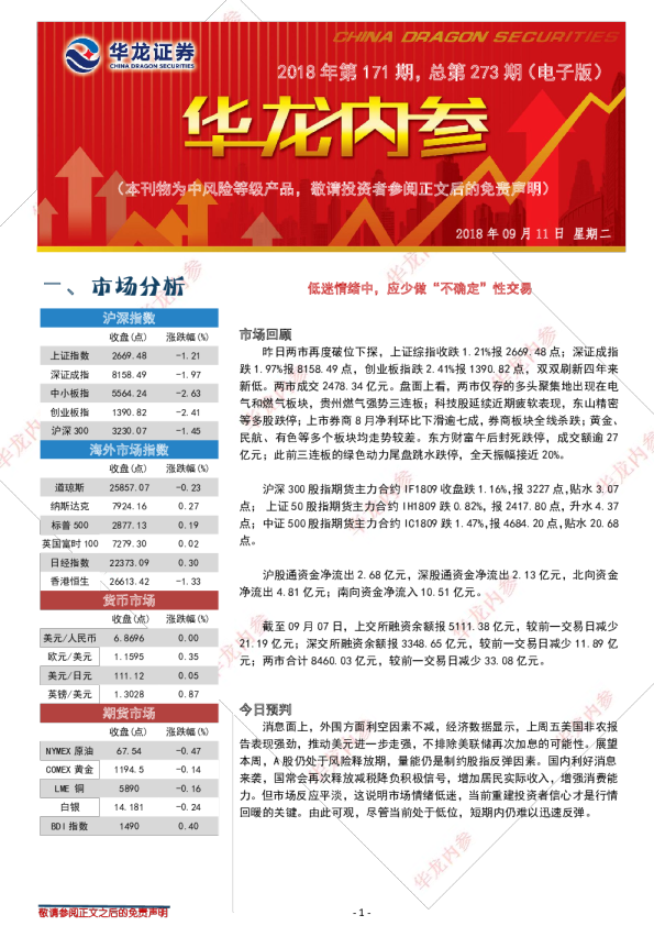 华龙内参2018年第171期总第273期