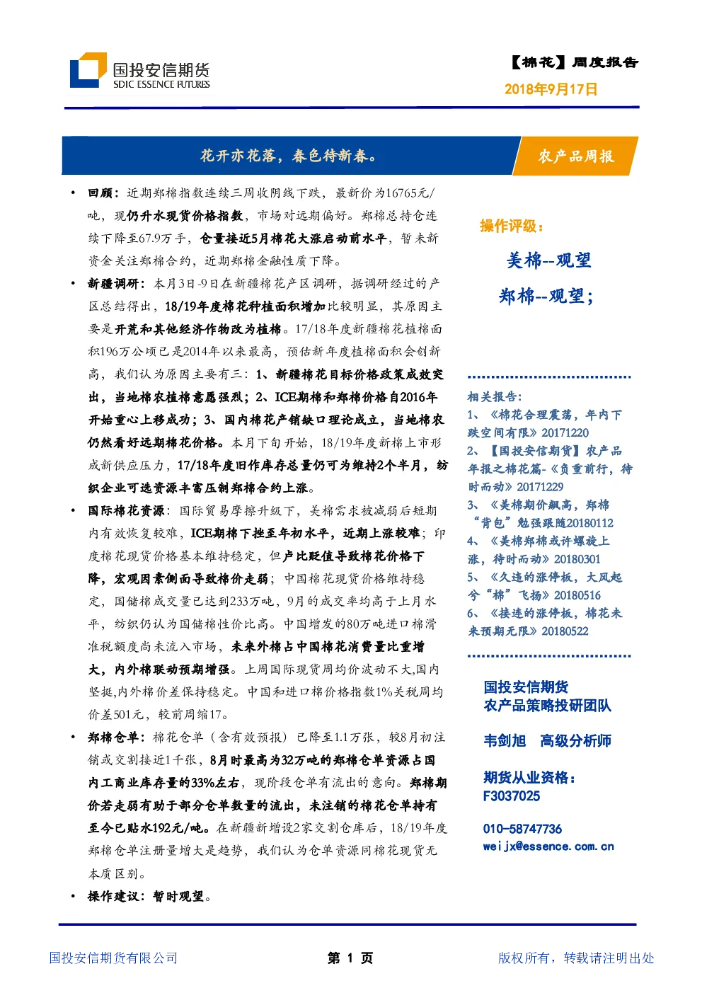 报告封面