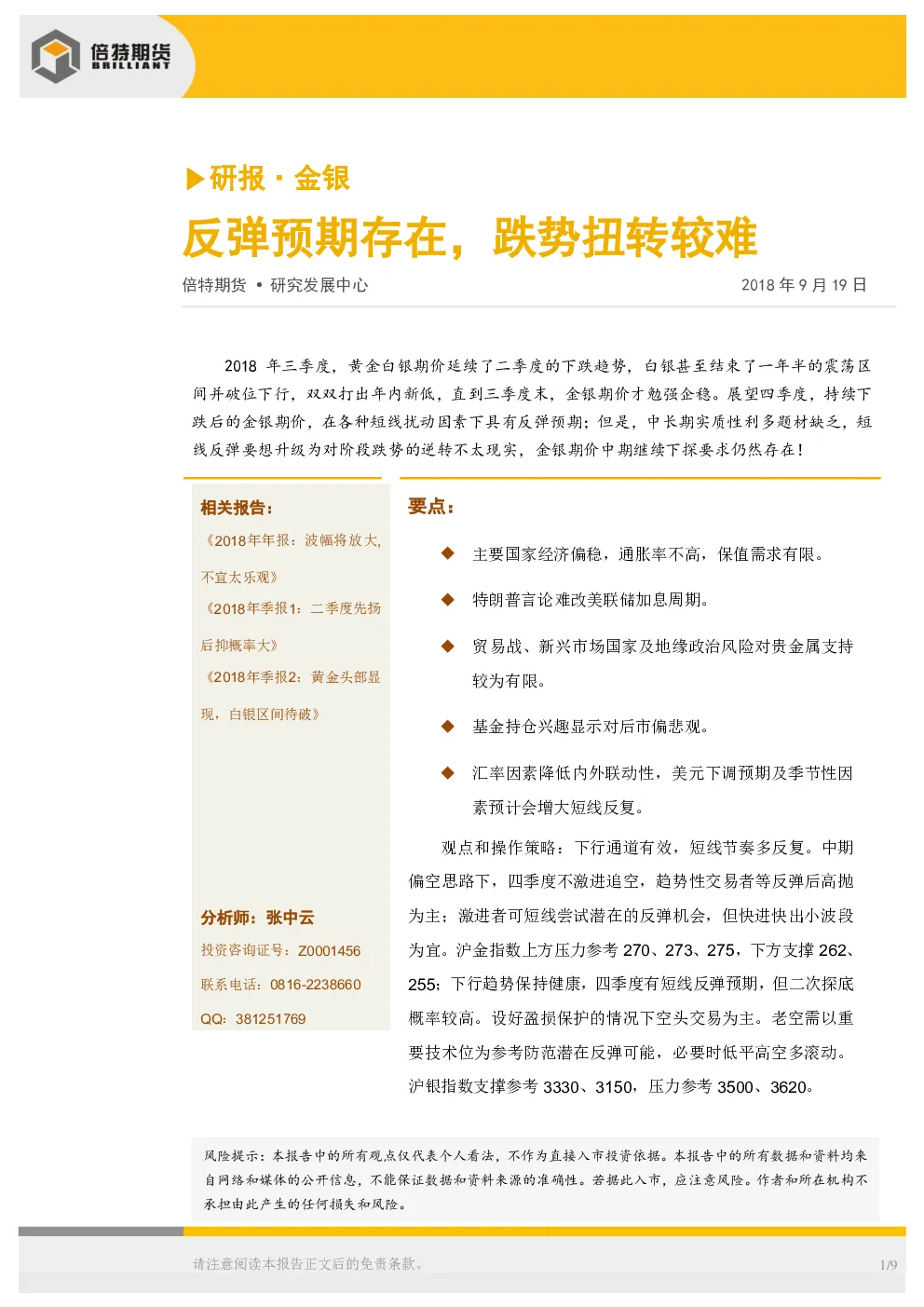报告封面