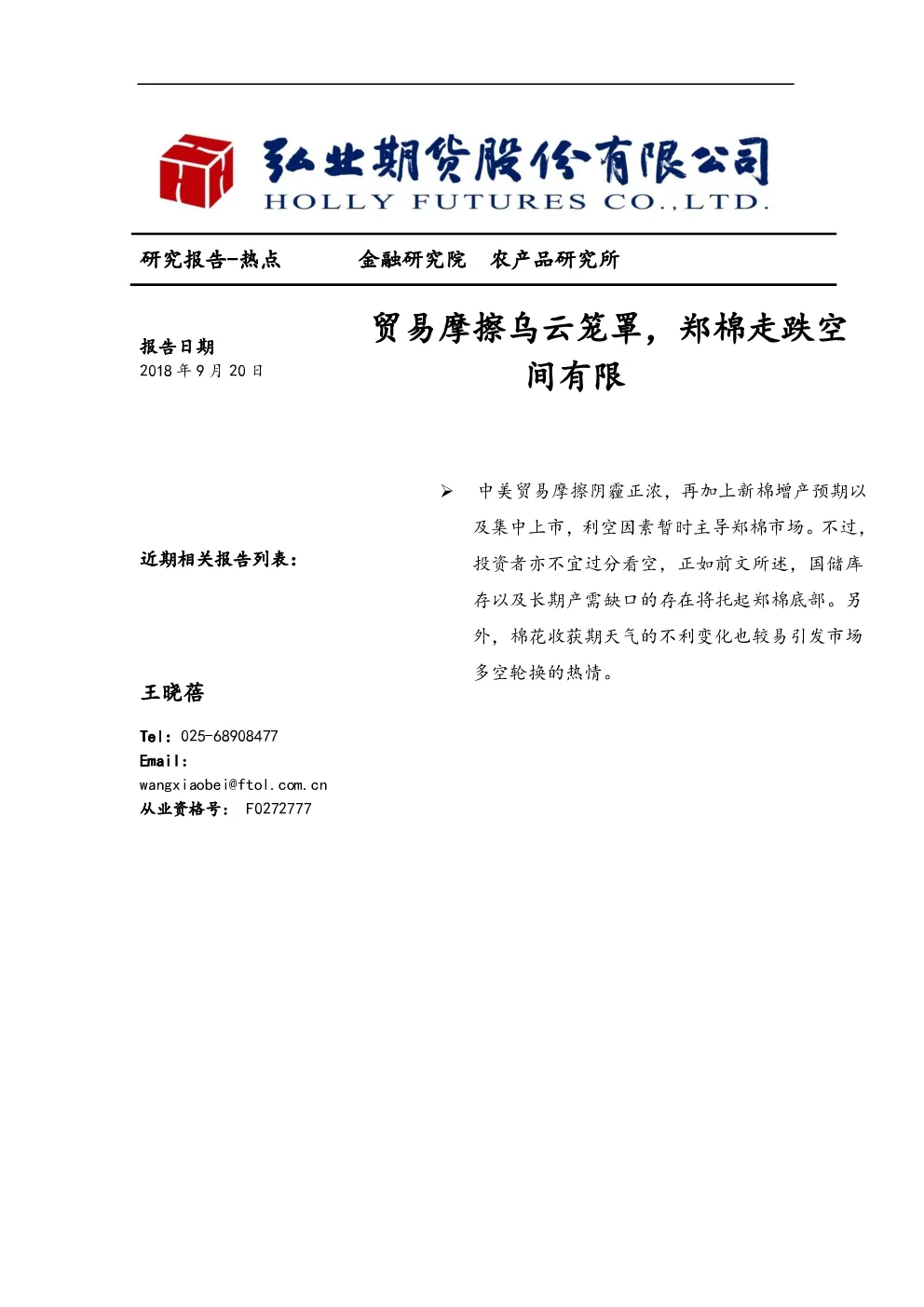 报告封面