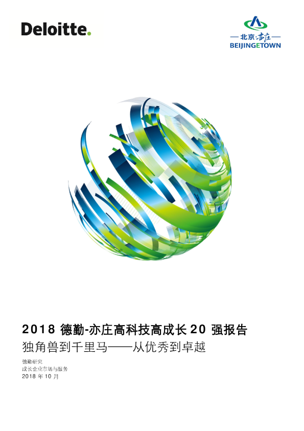 2018德勤-亦庄高科技高成长20强报告
