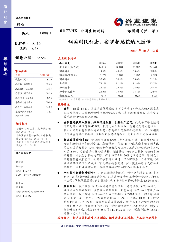 利国利民利企，安罗替尼获纳入医保