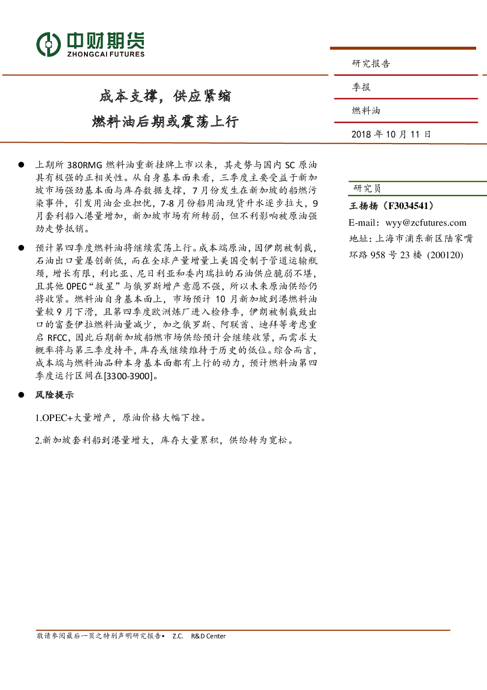 报告封面