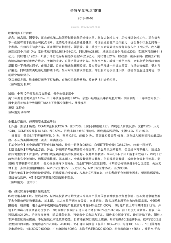 倍特早盘视点