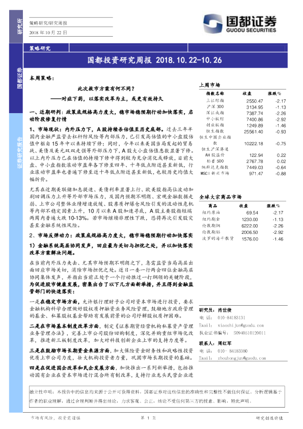 投资研究周报