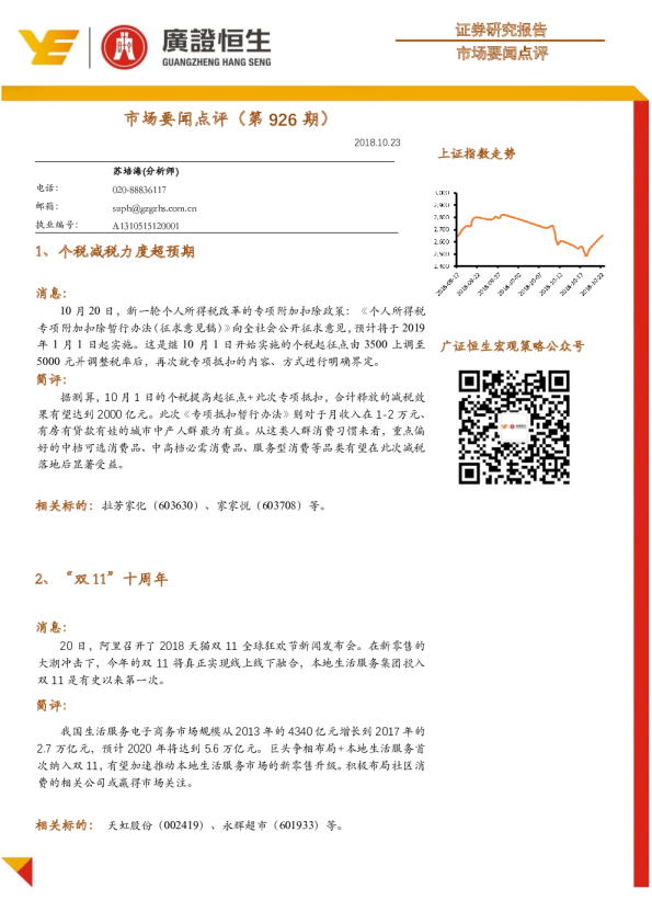 市场要闻点评（第926期）