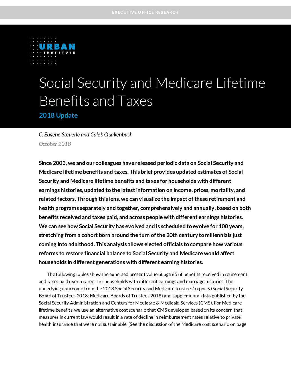 Social Security And Medicare Lifetime Benefits And Taxes 2018 Update