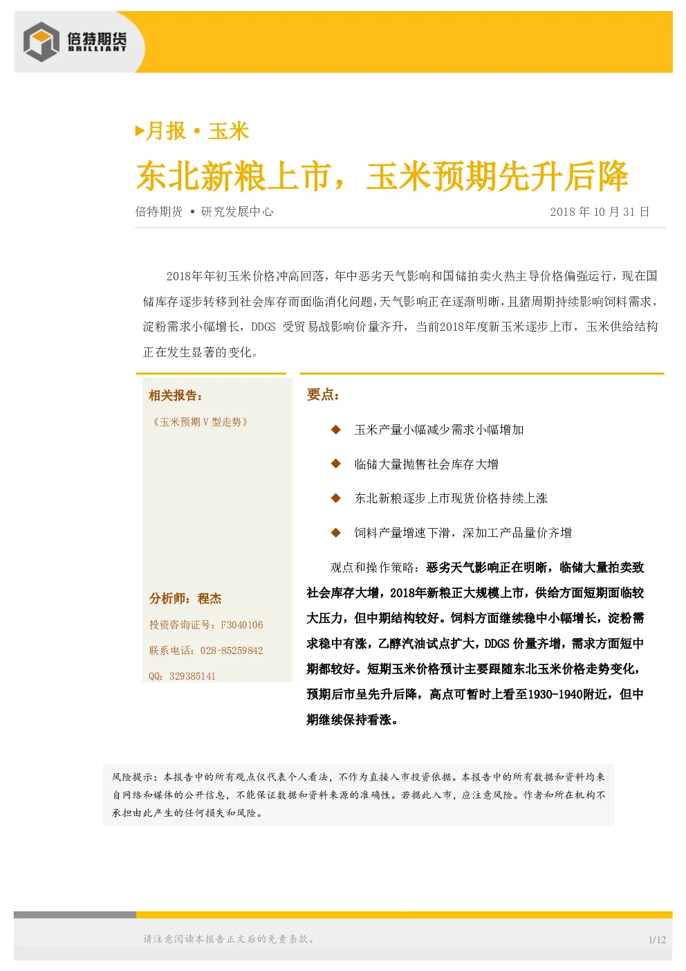 报告封面