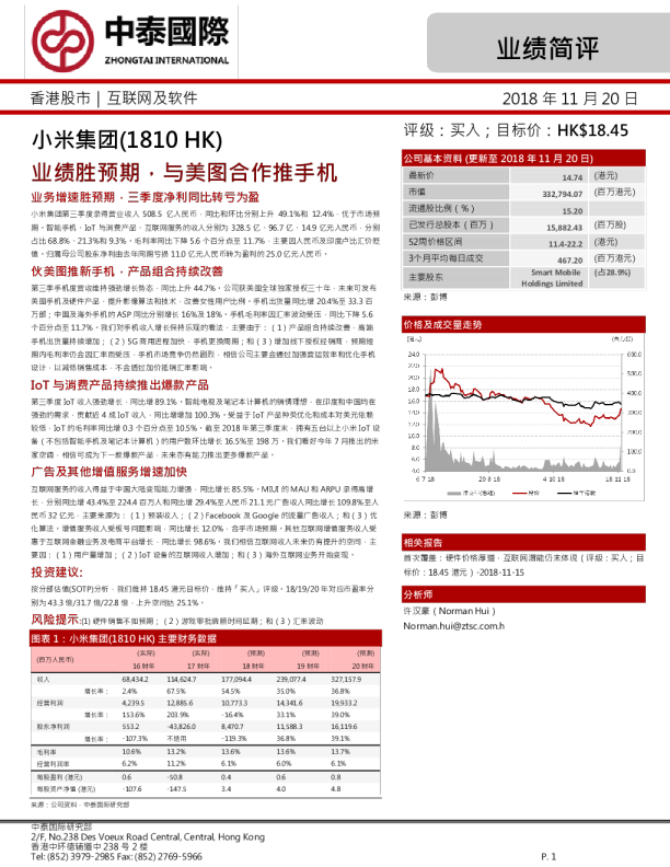 业绩胜预期，与美图合作推手机