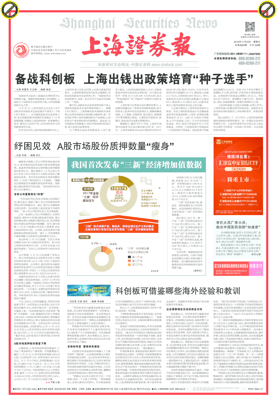备战科创板 上海出钱出政策培育“种子选手”