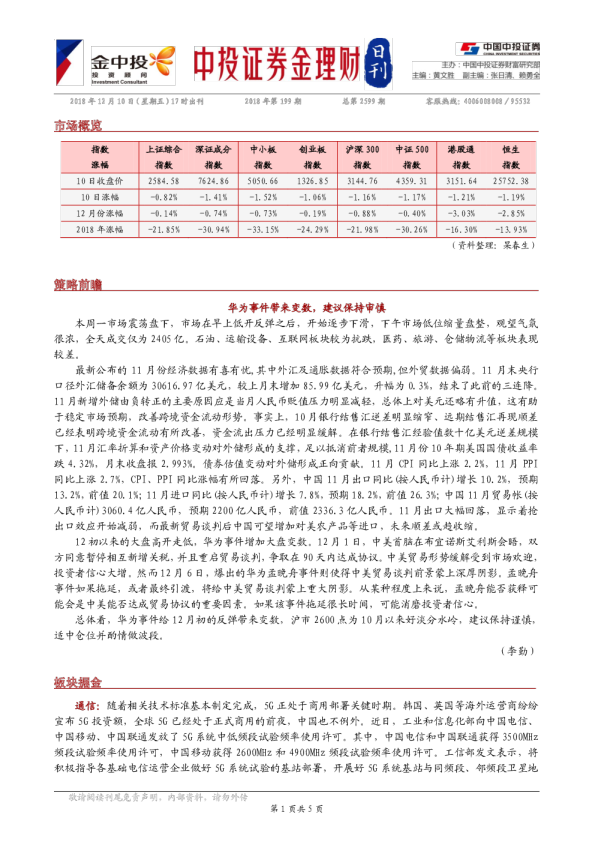 中投证券金理财日刊