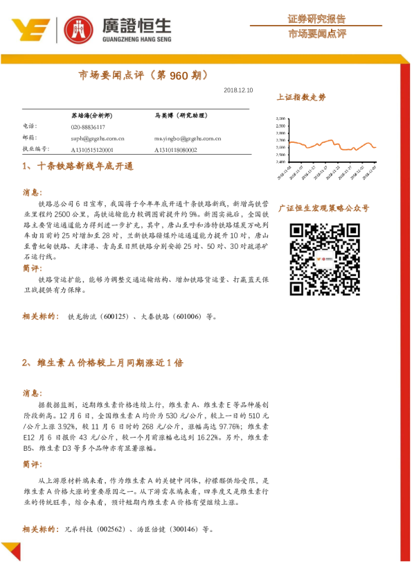 市场要闻点评（第960期）