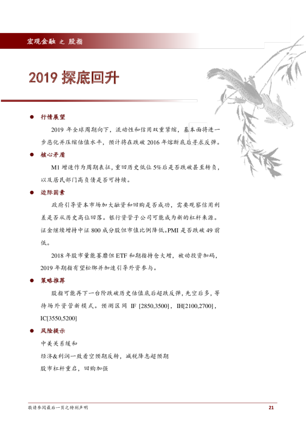 股指年报：2019探底回升