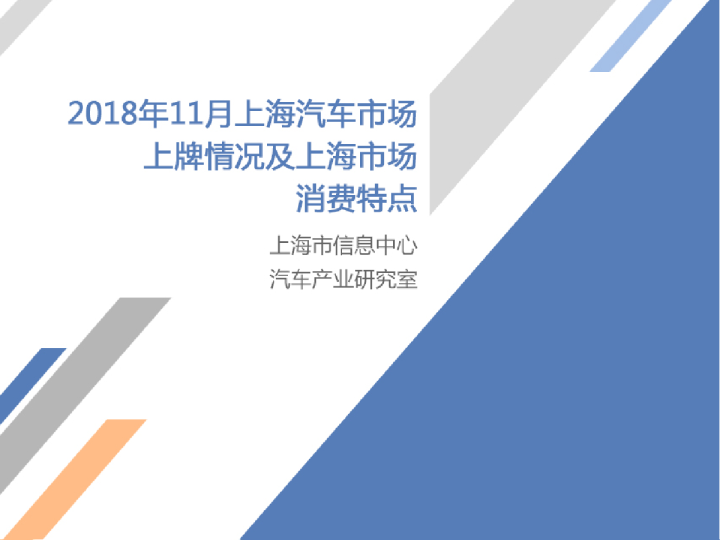 2018年11月份上海汽车市场分析