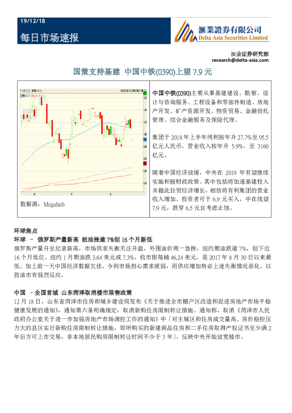 汇业证券每日市场速报
