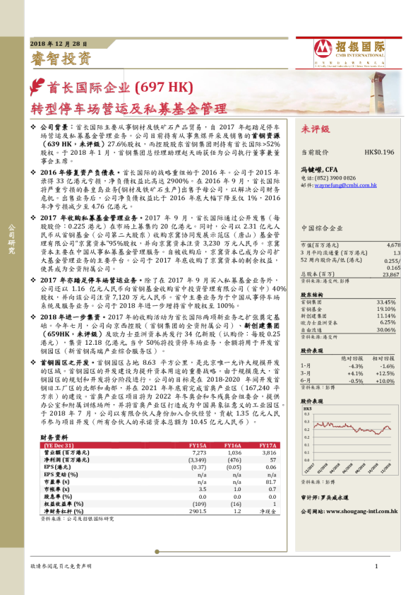 转型停车场营运及私募基金管理