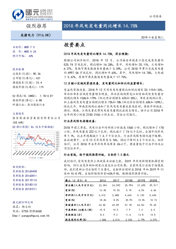 2018年风电发电量同比增长14.78%