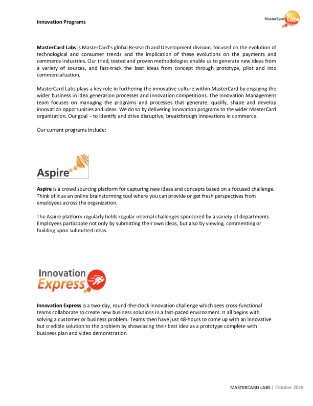 万事达创新实验室