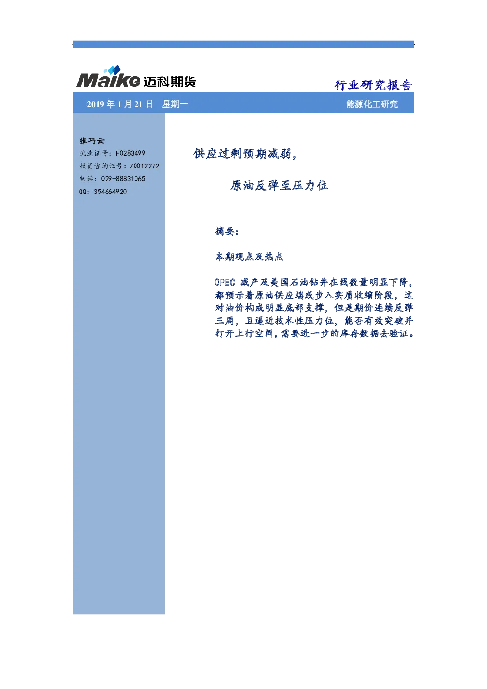 报告封面