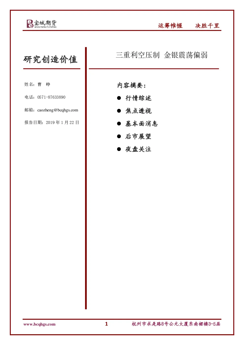 报告封面