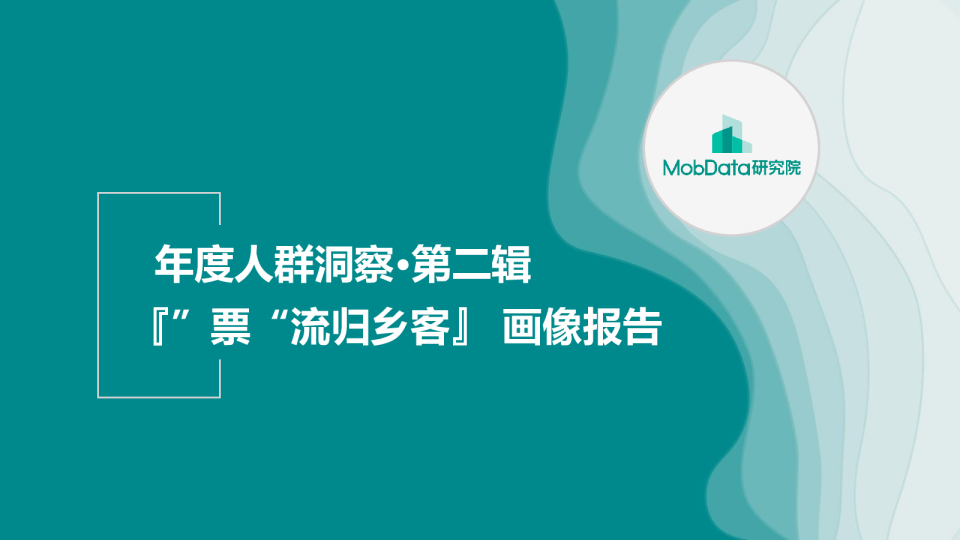 年度人群洞察第二辑：”票“流归乡客画像报告