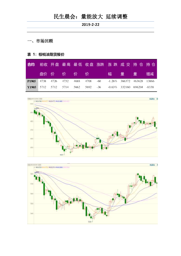 民生晨会：量能放大 延续调整