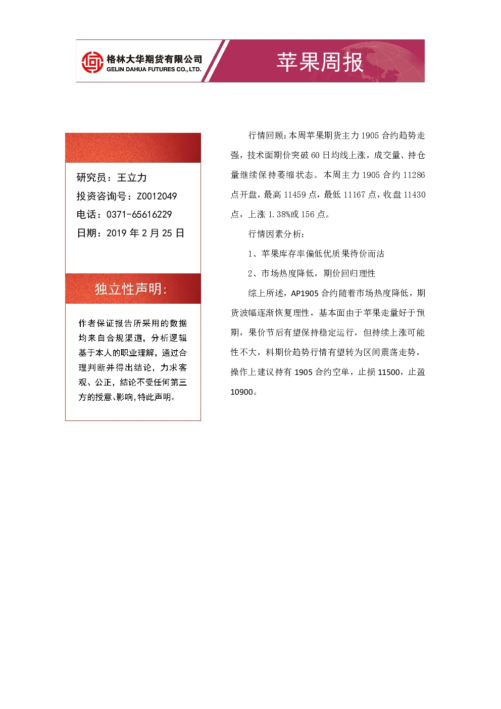 报告封面