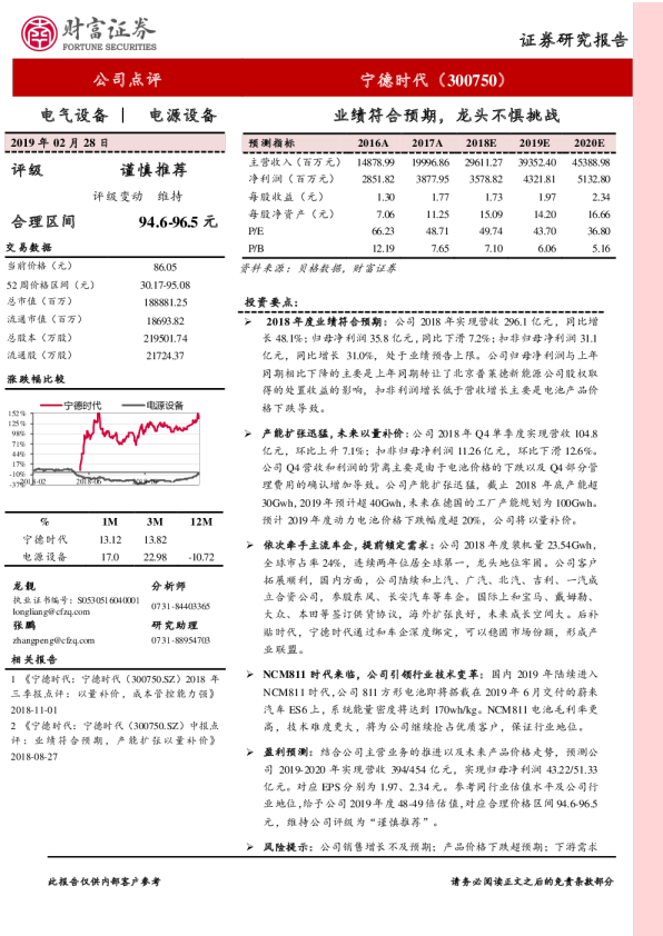 业绩符合预期，龙头不惧挑战