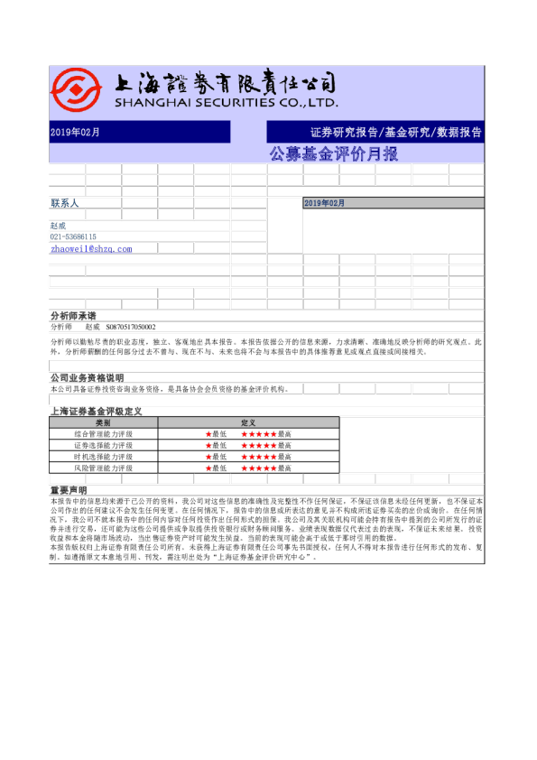 公募基金评价月报