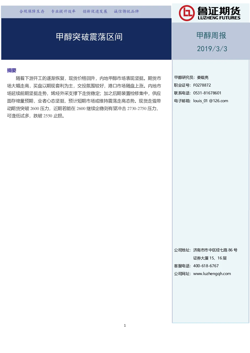 报告封面