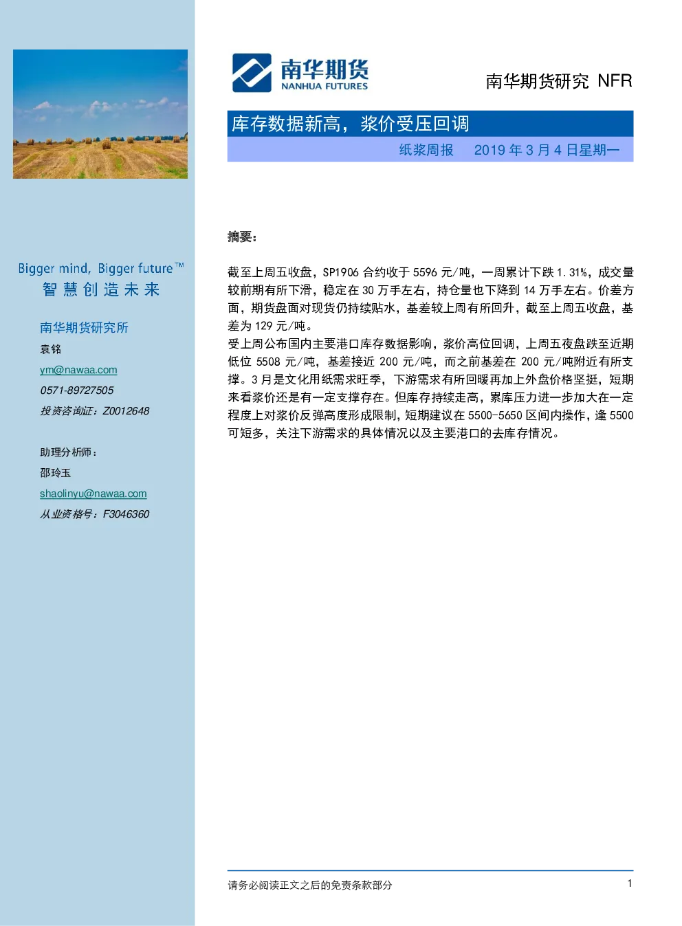 报告封面