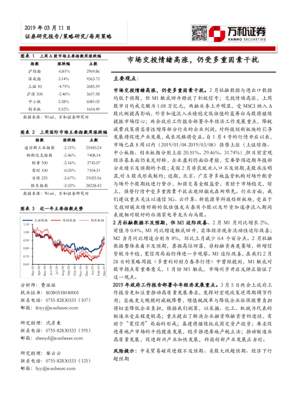 每周策略：市场交投情绪高涨，仍受多重因素干扰