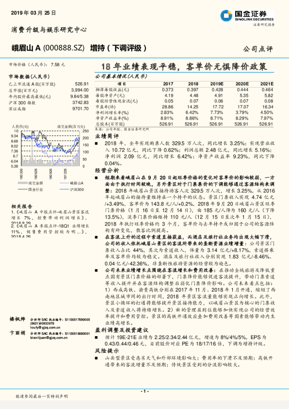 18年业绩表现平稳，客单价无惧降价政策