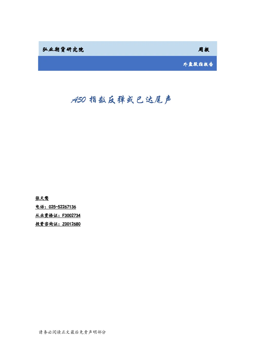 报告封面