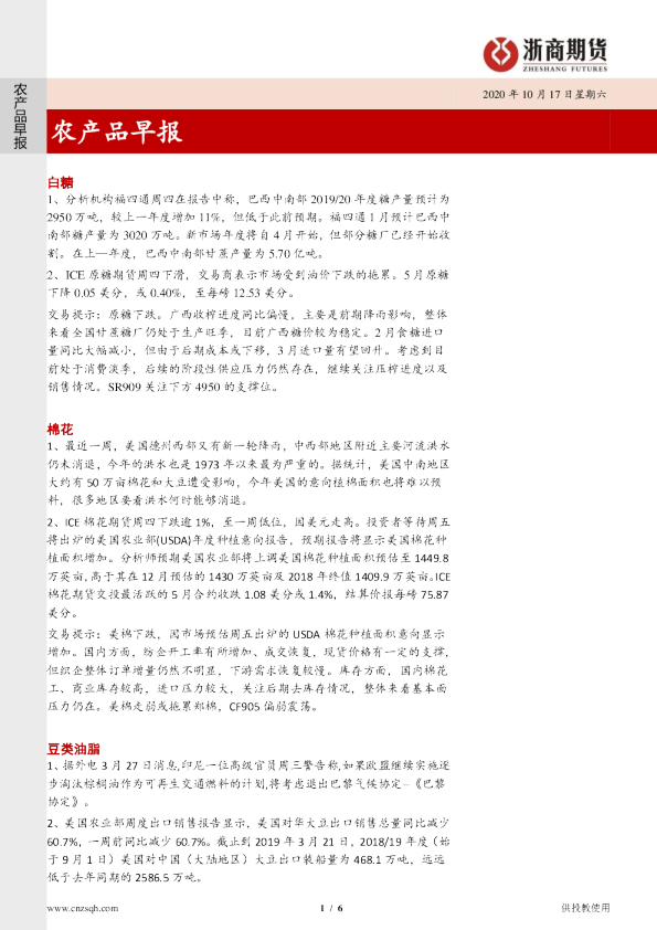 农产品早报