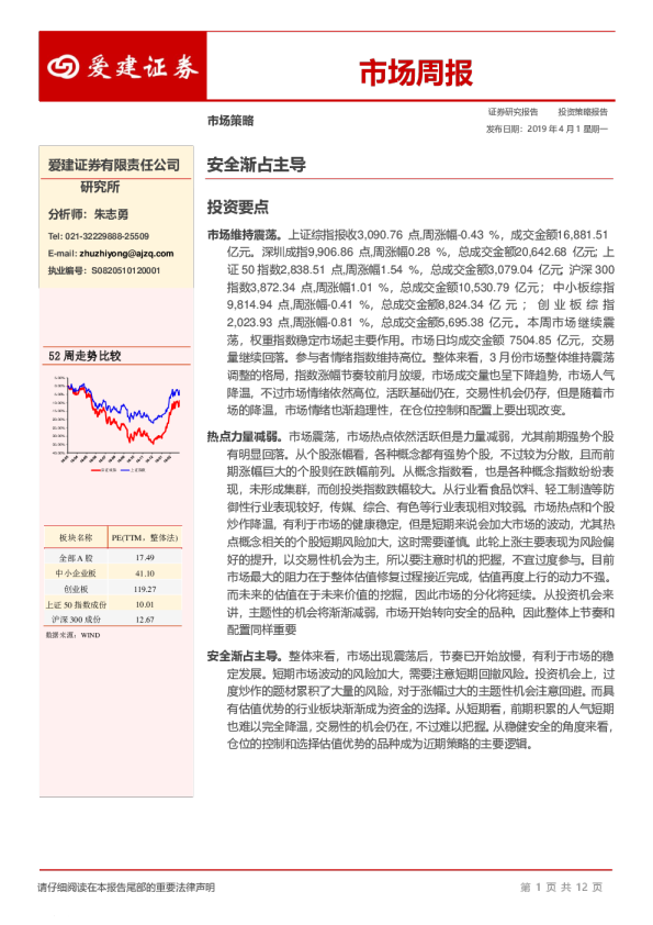 市场周报：市场策略，安全渐占主导