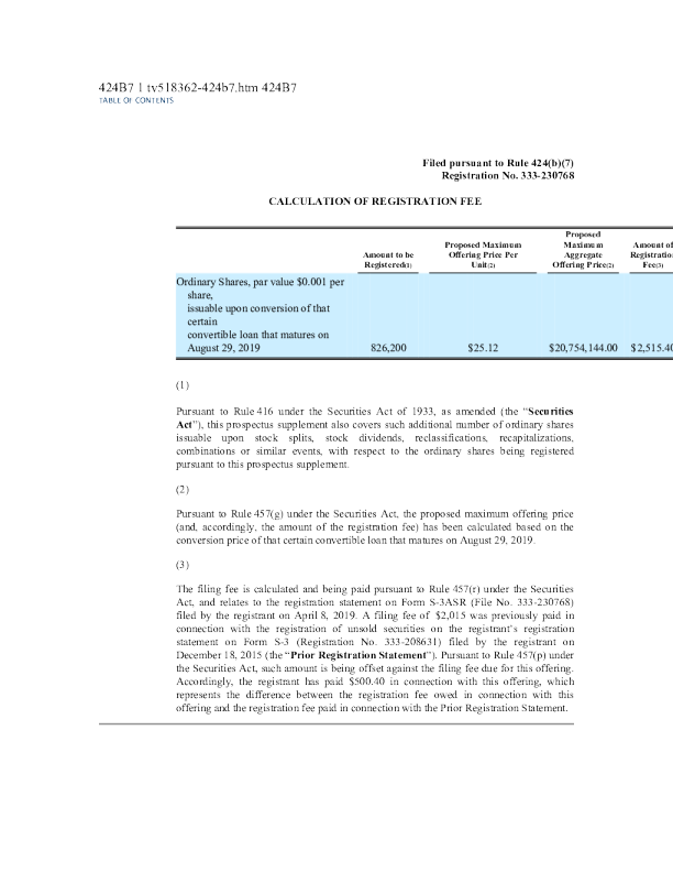 和利时自动化美股招股说明书(2019-04-08版)