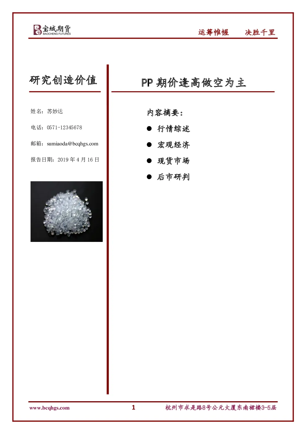 报告封面