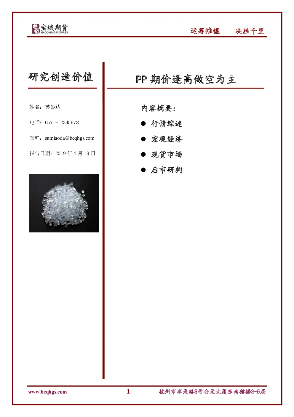 报告封面