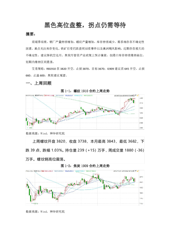 黑色高位盘整，拐点仍需等待