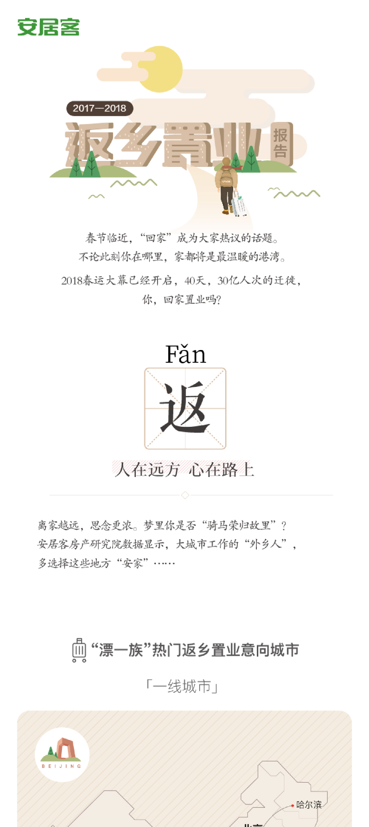 2018安居客返乡置业报告预测： 近六成人有返乡置业计划