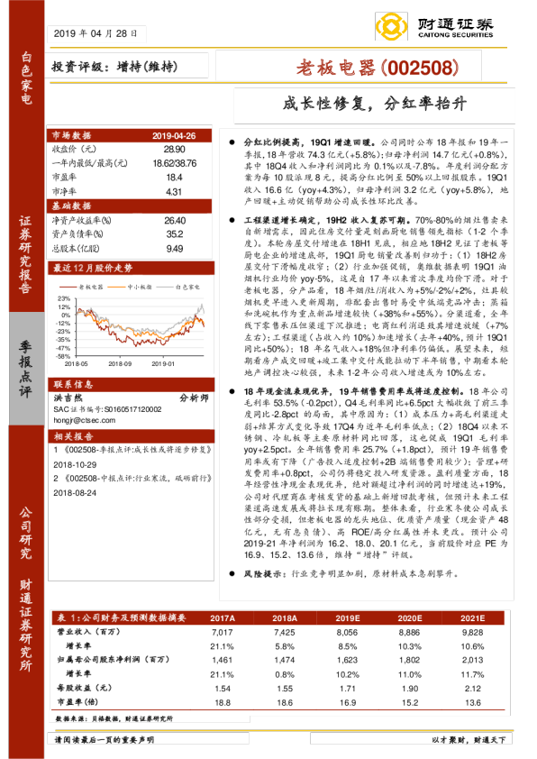 成长性修复，分红率抬升