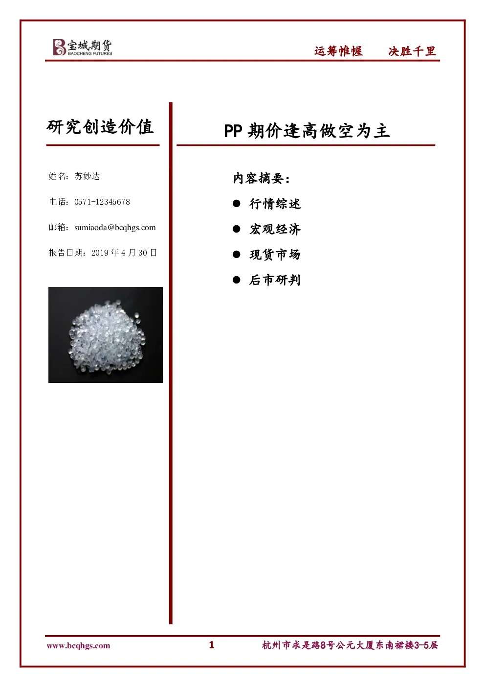 报告封面